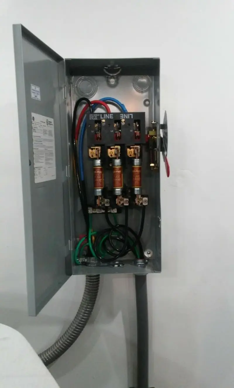 Three-phase disconnect switch installed for Electrical Wiring & Rewiring in View Park-Windsor Hills